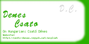denes csato business card